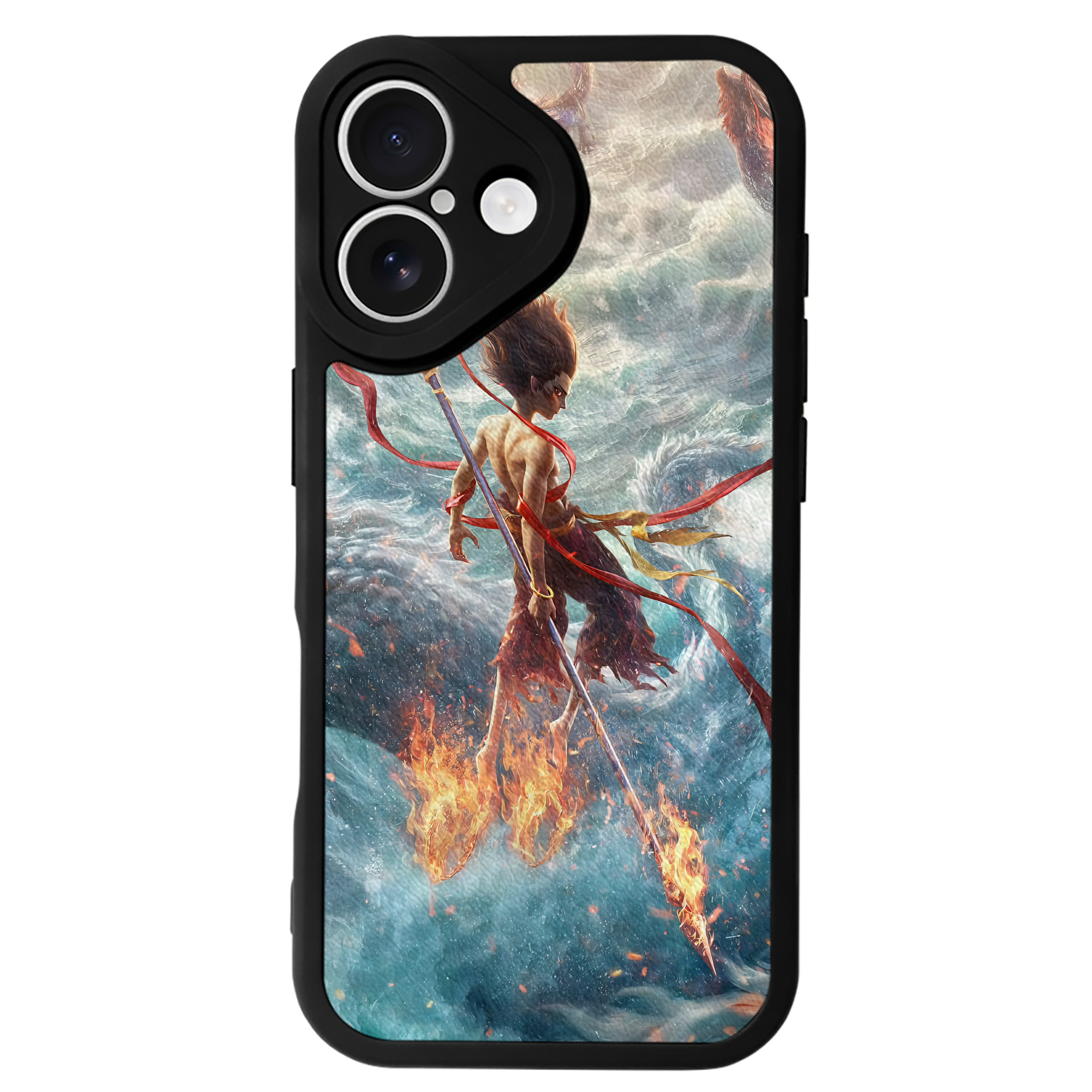 （画像用） Ne Zha 2 ナタ 魔童の大暴れ 【iPhone 16シリーズ対応】シリコンスマホケース（レザー調） 材質：シリコン